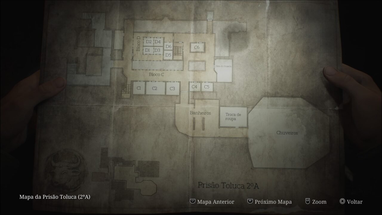 SILENT HILL 2 REMAKE - MAPA DA PRISÃO TOLUCA 2A