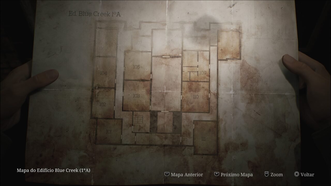SILENT HILL 2 REMAKE - MAPA DO EDIFÍCIO BLUE CREEK 1A