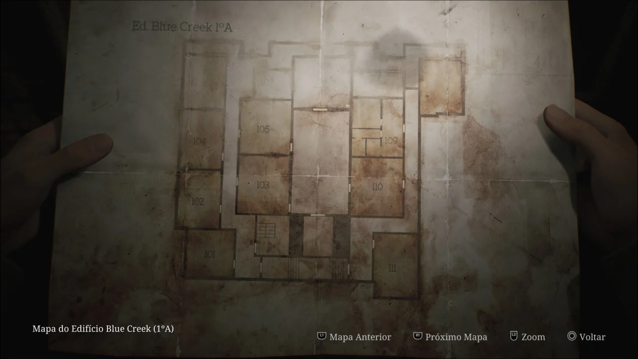 SILENT HILL 2 REMAKE - MAPA DO EDIFÍCIO BLUE CREEK 1A