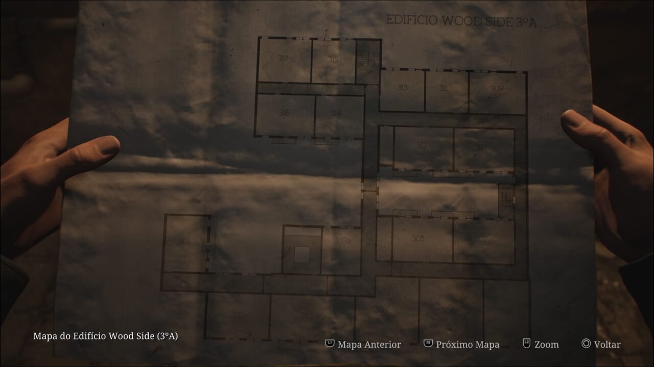 SILENT HILL 2 REMAKE - MAPA DO EDIFÍCIO WOOD SIDE 3A