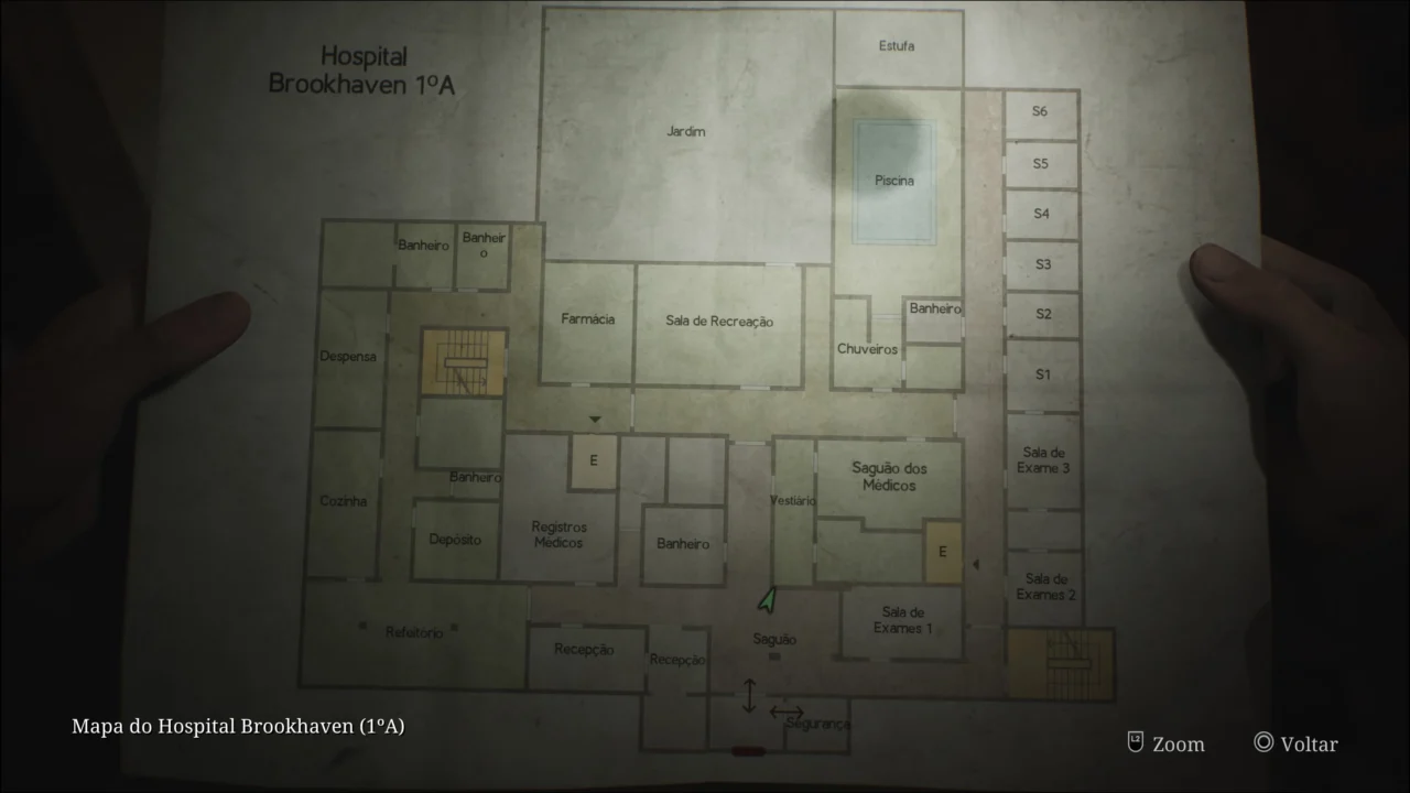 SILENT HILL 2 REMAKE - MAPA DO HOSPITAL BROOKHAVEN 1A