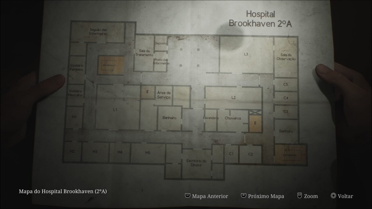 SILENT HILL 2 REMAKE - MAPA DO HOSPITAL BROOKHAVEN 2A