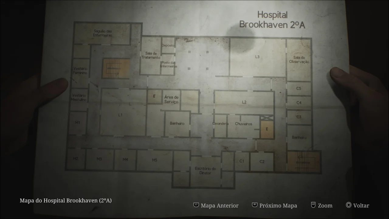 SILENT HILL 2 REMAKE - MAPA DO HOSPITAL BROOKHAVEN 2A