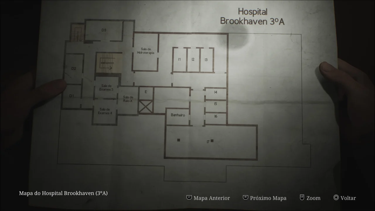 SILENT HILL 2 REMAKE - MAPA DO HOSPITAL BROOKHAVEN 3A