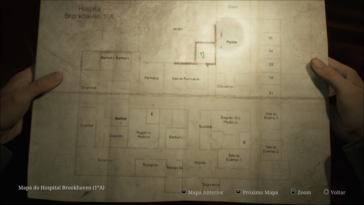 SILENT HILL 2 REMAKE - MAPA DO HOSPITAL BROOKHAVEN OUTRO MUNDO 1A