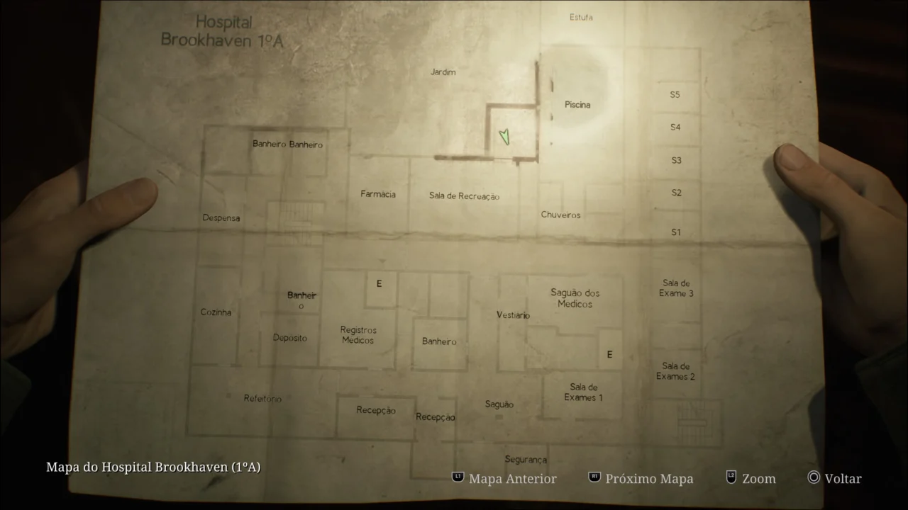 SILENT HILL 2 REMAKE - MAPA DO HOSPITAL BROOKHAVEN OUTRO MUNDO 1A