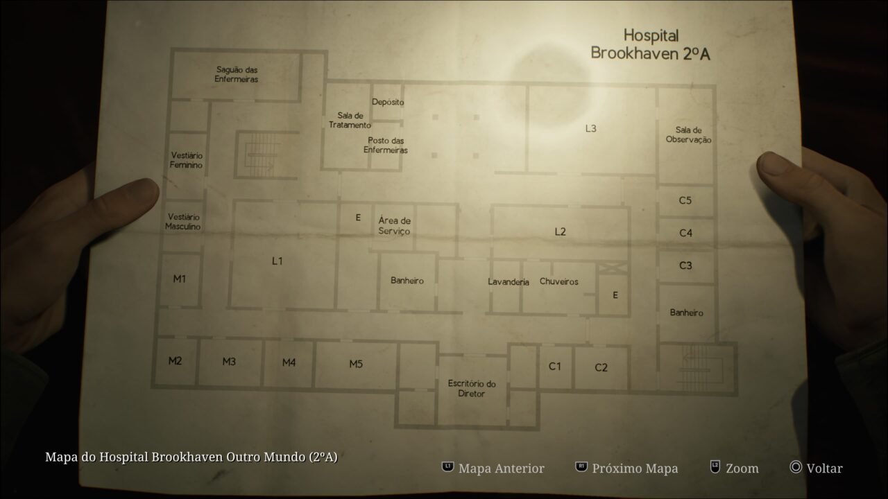 SILENT HILL 2 REMAKE - MAPA DO HOSPITAL BROOKHAVEN OUTRO MUNDO 2A