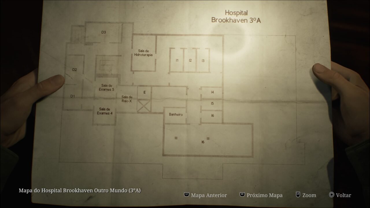 SILENT HILL 2 REMAKE - MAPA DO HOSPITAL BROOKHAVEN OUTRO MUNDO 3A