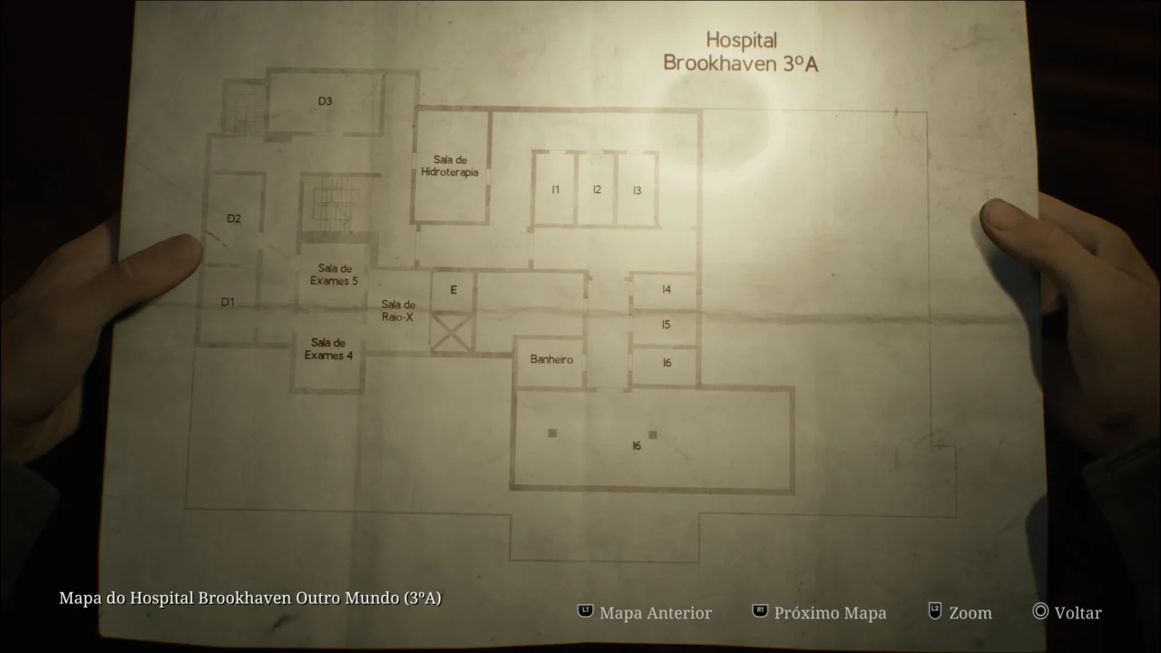 SILENT HILL 2 REMAKE - MAPA DO HOSPITAL BROOKHAVEN OUTRO MUNDO 3A