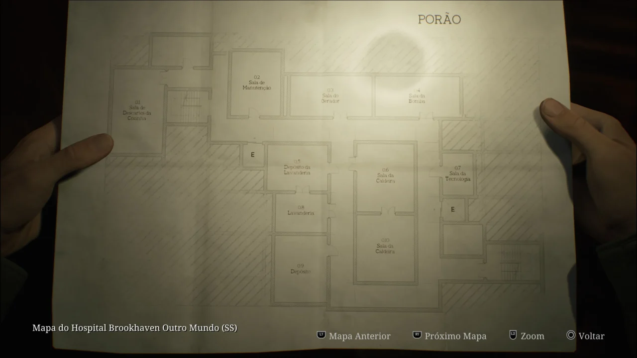 SILENT HILL 2 REMAKE - MAPA DO HOSPITAL BROOKHAVEN OUTRO MUNDO PORÃO