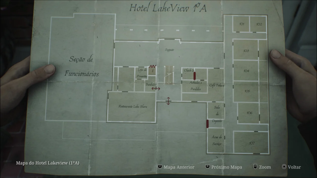 SILENT HILL 2 REMAKE - MAPA DO HOTEL LAKEVIEW 1A
