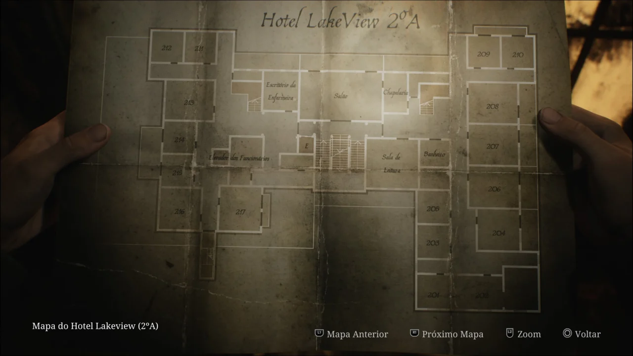 SILENT HILL 2 REMAKE - MAPA DO HOTEL LAKEVIEW 2A OUTRO MUNDO