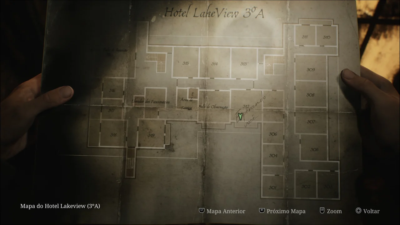 SILENT HILL 2 REMAKE - MAPA DO HOTEL LAKEVIEW 3A OUTRO MUNDO