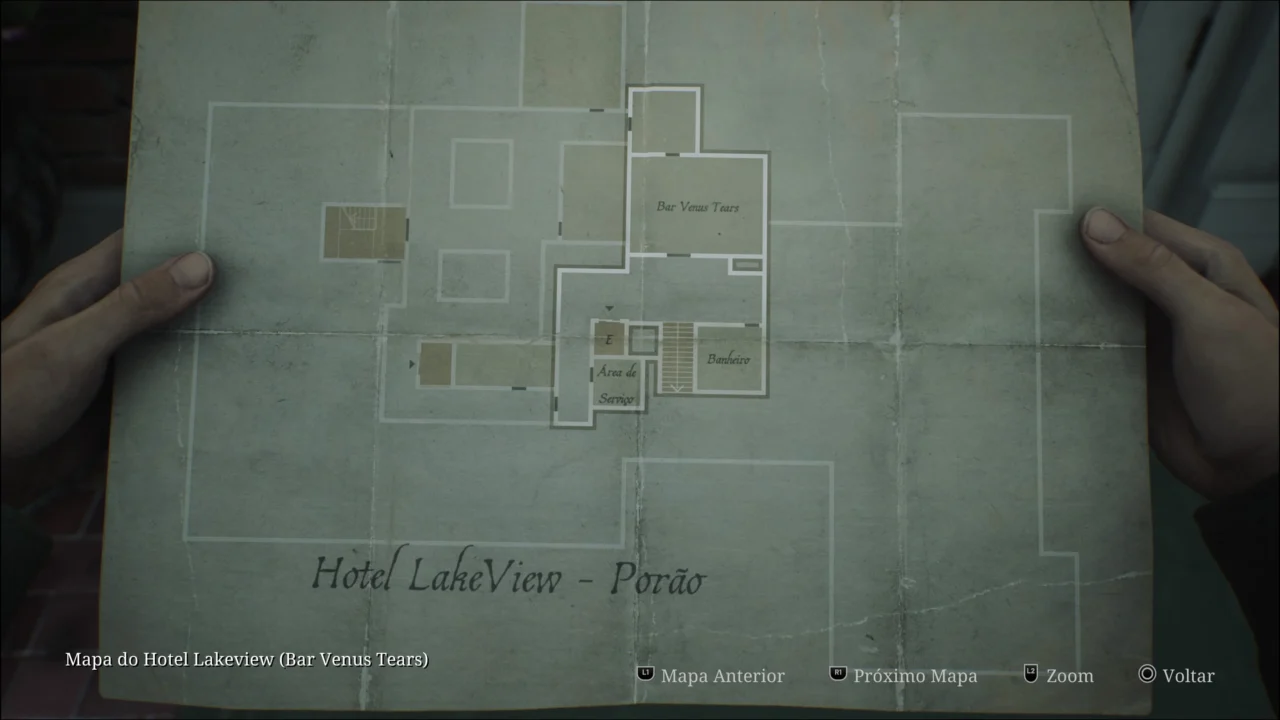 SILENT HILL 2 REMAKE - MAPA DO HOTEL LAKEVIEW PORÃO
