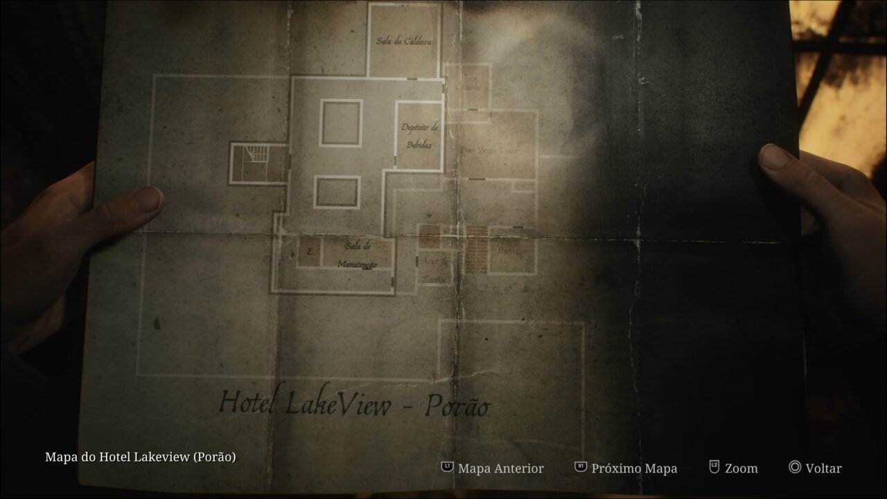 SILENT HILL 2 REMAKE - MAPA DO HOTEL LAKEVIEW PORÃO OUTRO MUNDO