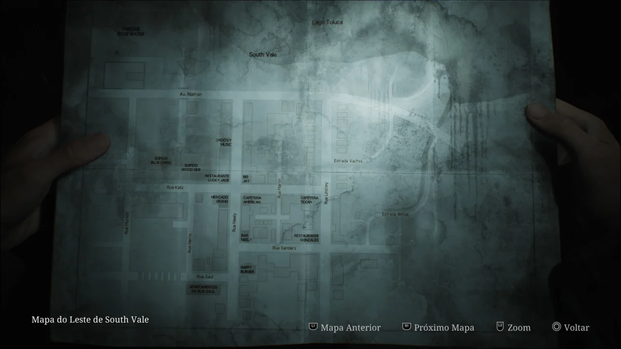 SILENT HILL 2 REMAKE - MAPA DO LESTE DE SOUTH VALE OUTRO MUNDO
