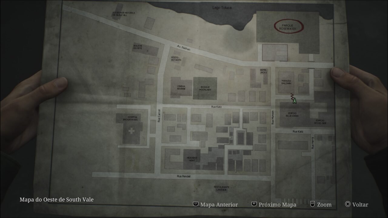 SILENT HILL 2 REMAKE - MAPA DO OESTE DE SOUTH VALE