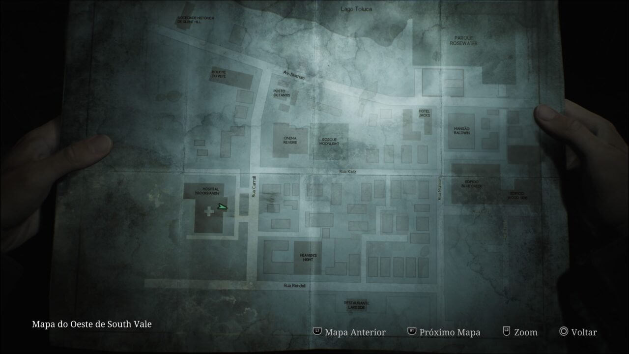 SILENT HILL 2 REMAKE - MAPA DO OESTE DE SOUTH VALE OUTRO MUNDO