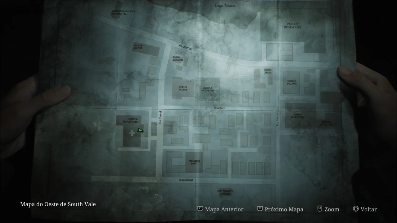 SILENT HILL 2 REMAKE - MAPA DO OESTE DE SOUTH VALE OUTRO MUNDO